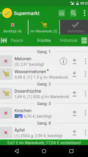 rShopping Einkaufsliste screenshot 1
