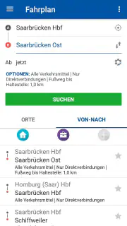 Saarfahrplan screenshot 2