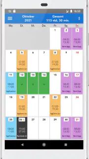 ShiftCal+ Dienstplan Kalender screenshot 1