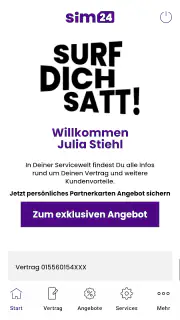 sim24 Servicewelt screenshot 1