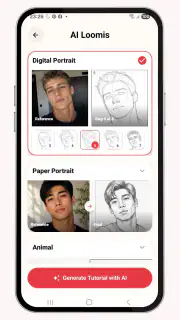 Sketch Steps: AI Loomis Draw screenshot 2