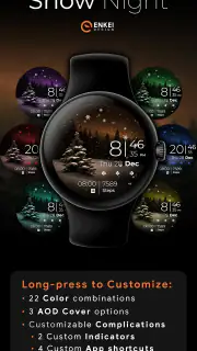 Snow Night - watch face screenshot 2