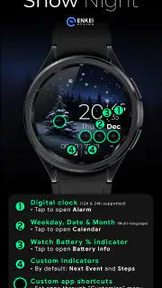 Snow Night - watch face screenshot 4
