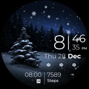 Snow Night - watch face screenshot 8