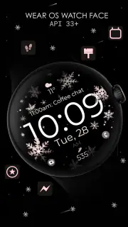 Snowflake rose gold watch face screenshot 1