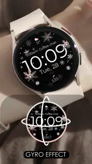 Snowflake rose gold watch face screenshot 2
