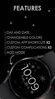 Snowflake rose gold watch face screenshot 6