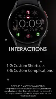 Snowflake rose gold watch face screenshot 8