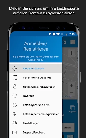 Standort speichern GPS screenshot