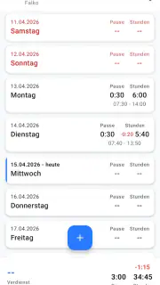 Stundenrechner screenshot 3