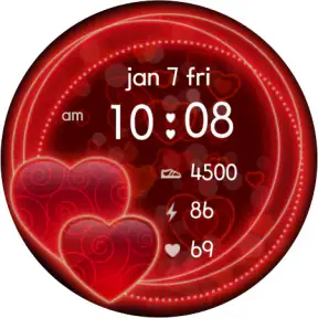 Sweet Hearts Watch Face screenshot 6
