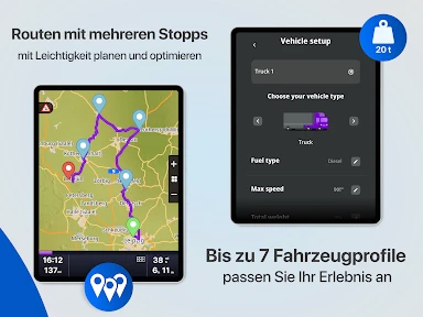 Sygic LKW Wohnmobil Navigation screenshot