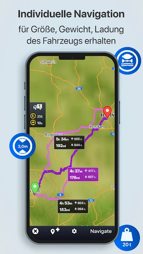 Sygic LKW Wohnmobil Navigation screenshot