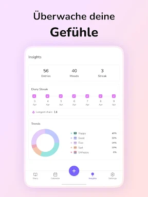 Tagebuch - Tägliche Gedanken screenshot