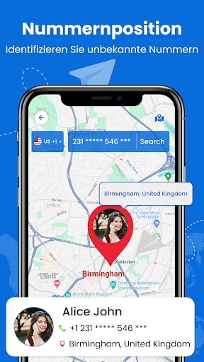 Telefonnummern-Tracker screenshot