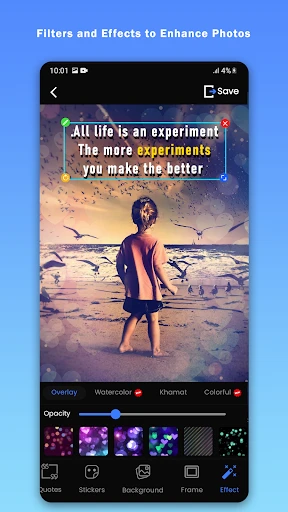Text auf Foto -Bildbearbeitung screenshot