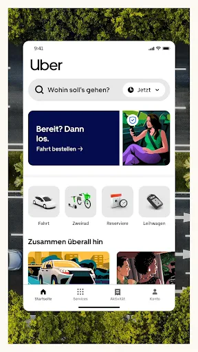 Uber - Eine Fahrt bestellen screenshot