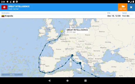 VesselFinder screenshot