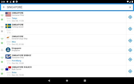 VesselFinder screenshot