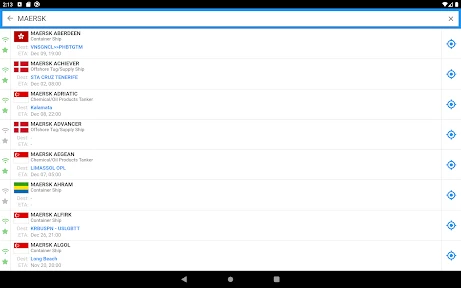VesselFinder screenshot