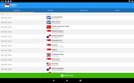 VesselFinder screenshot