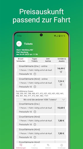 VGN Fahrplan & Tickets screenshot