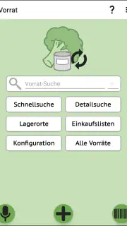 Vorrat, Lager, Einkaufslisten screenshot 1