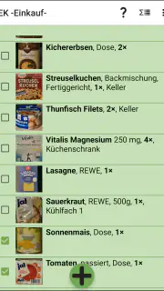 Vorrat, Lager, Einkaufslisten screenshot 2