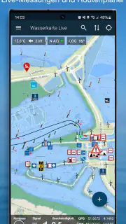 Wasserkarte Live - Routen, AIS screenshot 1