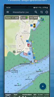 Wasserkarte Live - Routen, AIS screenshot 4