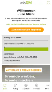 winSIM  Servicewelt screenshot 1
