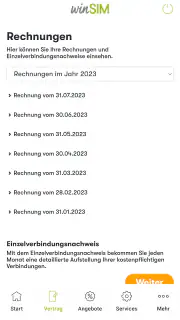 winSIM  Servicewelt screenshot 2