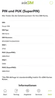 winSIM  Servicewelt screenshot 3