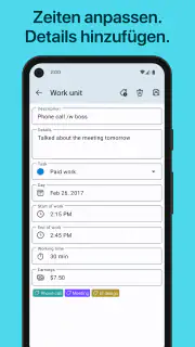 WorkingHours Zeiterfassung screenshot 5