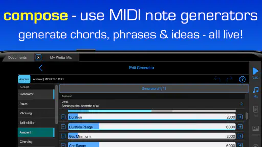 Wotja: Live Generative Music screenshot 3