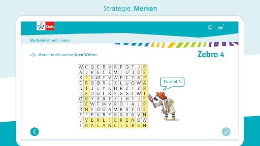 Zebra Deutsch Klasse 1-4 screenshot