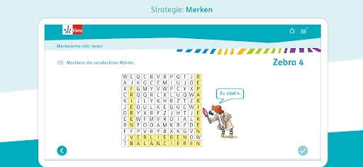 Zebra Deutsch Klasse 1-4 screenshot