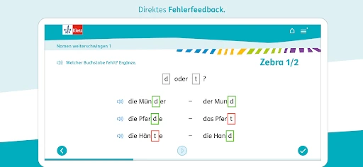 Zebra Deutsch Klasse 1-4 screenshot