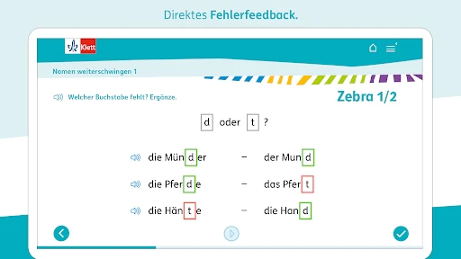 Zebra Deutsch Klasse 1-4 screenshot