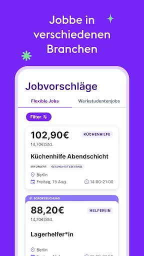Zenjob - Flexible Nebenjobs screenshot
