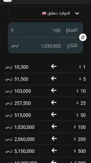 أسعار الصرف السورية screenshot 2