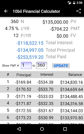 10bii Financial Calculator screenshot