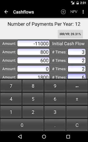 10bii Financial Calculator screenshot