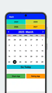 2025 Calendar screenshot 2