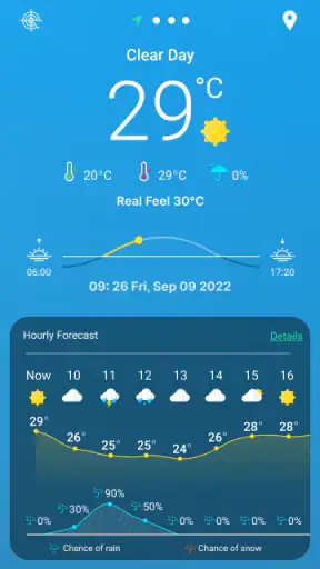 9Weather: Weather forecast screenshot