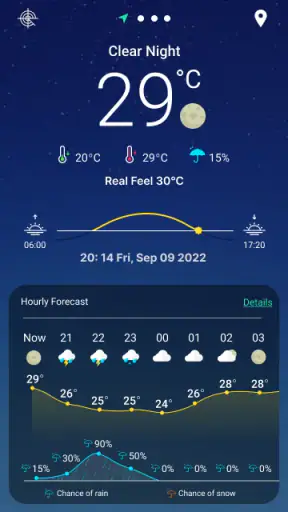 9Weather: Weather forecast screenshot