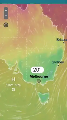9Weather: Weather forecast screenshot