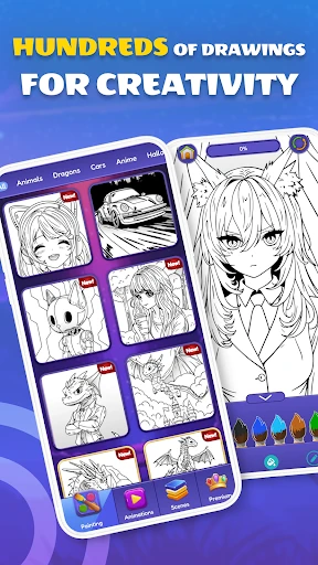 Animal coloring pages screenshot