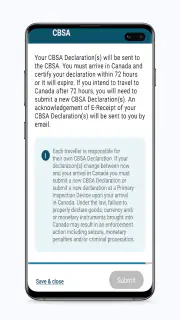 ArriveCAN screenshot 8