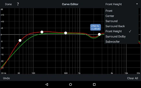 Audyssey MultEQ Editor app screenshot